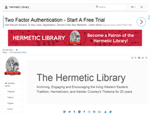 Tablet Screenshot of hermetic.com